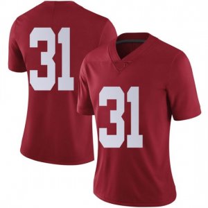 NCAA Women's Alabama Crimson Tide #31 Will Anderson Jr. Stitched College Nike Authentic No Name Crimson Football Jersey II17B21TJ